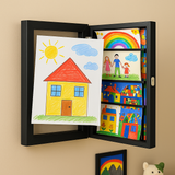 Lista de Cambio de Arte Infantil A4 A3 con Capacidad de Almacenamiento para 150 Dibujos Marco de Madera Plegable para Habitación Infantil Sala de Estar