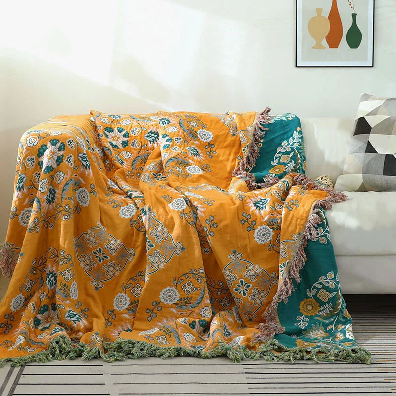 Manta de Cuadros Luxe – Suave Manta Decorativa con Diseño Atemporal para Sofá y Cama