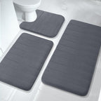 Alfombra de baño antideslizante de espuma viscoelástica - juego de 3 piezas