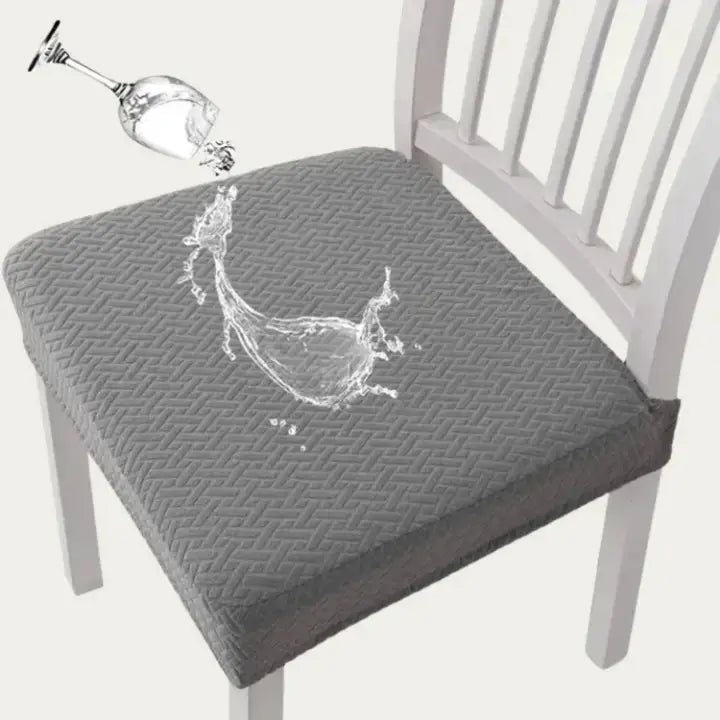 Juego de 4 Fundas de Silla Elásticas – Impermeables, Resistentes a Manchas, Lavables a Máquina