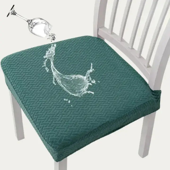 Juego de 4 Fundas de Silla Elásticas – Impermeables, Resistentes a Manchas, Lavables a Máquina