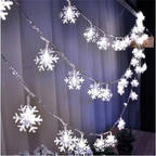 Cuerda de Luces LED Hadas Interior Exterior Blanco Cálido Estrella Flor Bola Dormitorio