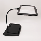 Lámpara de aumento con LED 3x Aumento Batería Negra Lectura Lámpara de lupa de pie Manos libres Lámpara de lectura