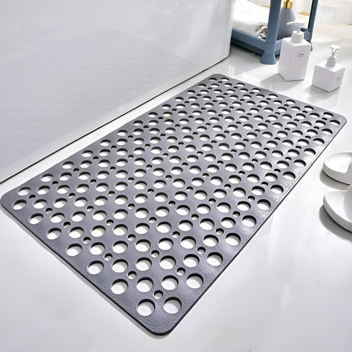 Alfombrilla de ducha antideslizante – Antibacteriana e higiénica | Agarre seguro en el baño