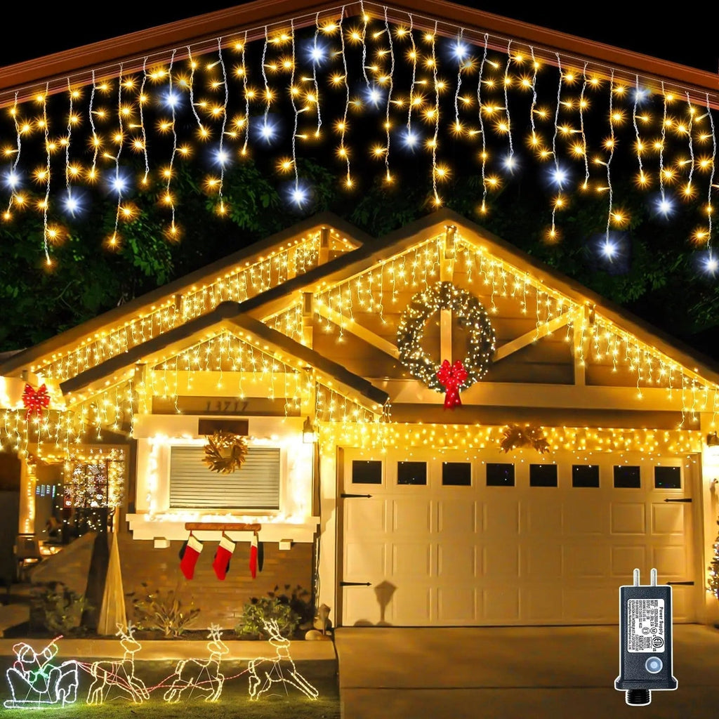 GlowCurtain | Cortina de luces LED parpadeantes para decoración exterior