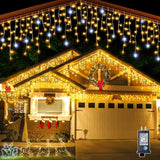 GlowCurtain | Cortina de luces LED parpadeantes para decoración exterior