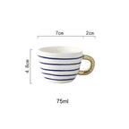 Taza de cerámica con diseño geométrico – Elegante y moderna | Ideal para café o té