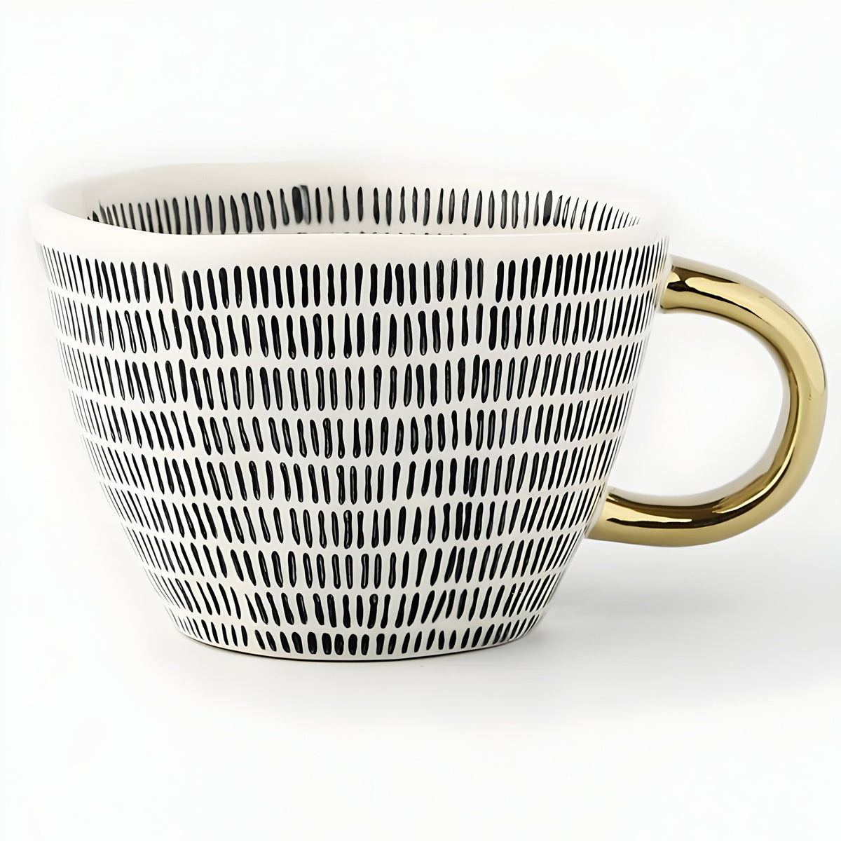 Taza de cerámica con diseño geométrico – Elegante y moderna | Ideal para café o té