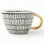 Taza de cerámica con diseño geométrico – Elegante y moderna | Ideal para café o té