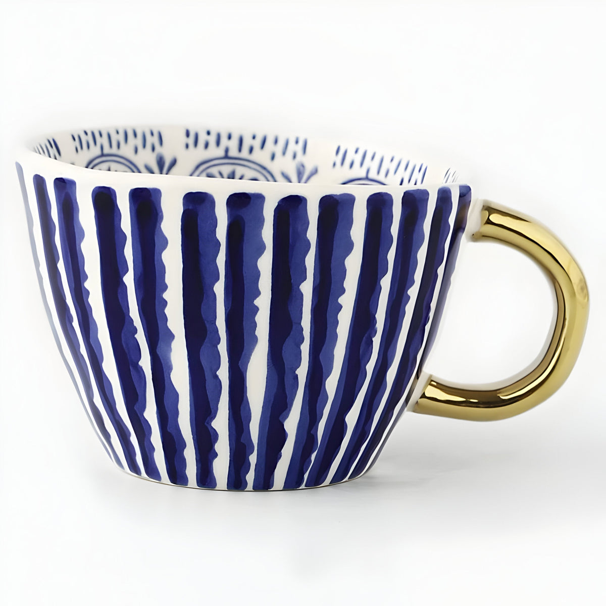 Taza de cerámica con diseño geométrico – Elegante y moderna | Ideal para café o té