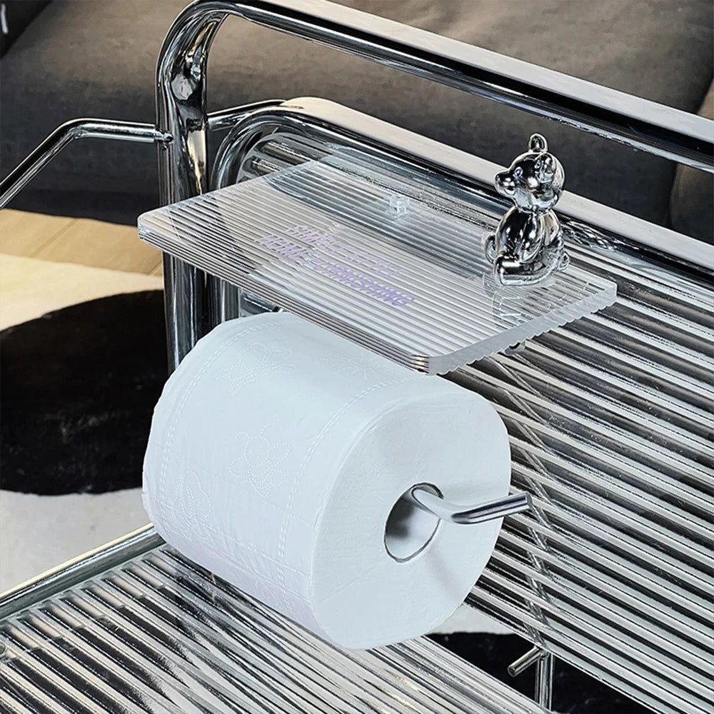Carvallo Luxe – Elegante Soporte de Papel Higiénico con Práctica Estantería