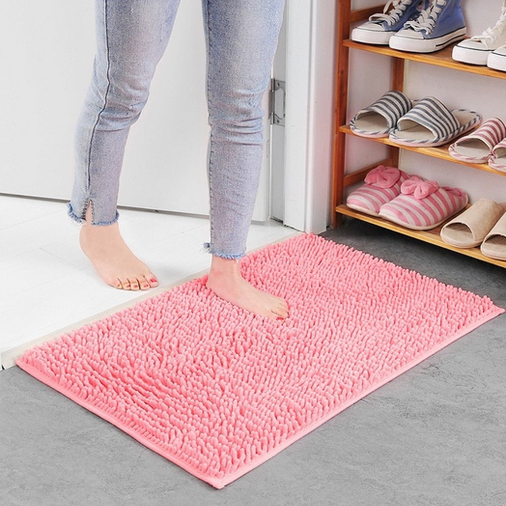 CloudStep Chenille alfombra de baño – Alfombra de entrada ultrasuave para una comodidad acogedora