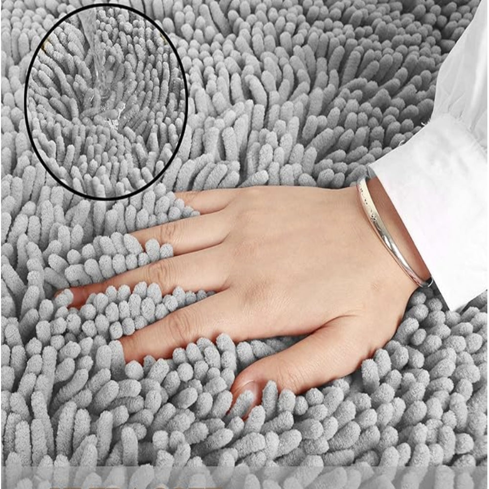 CloudStep Chenille alfombra de baño – Alfombra de entrada ultrasuave para una comodidad acogedora