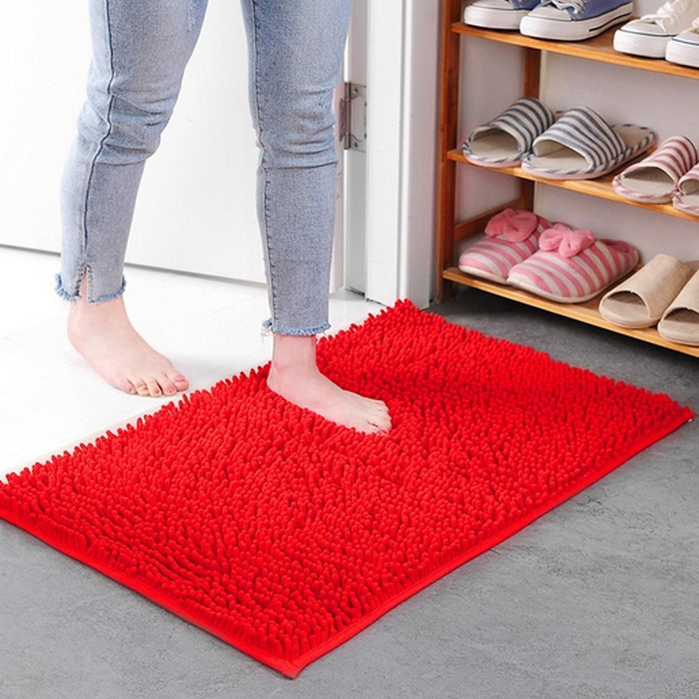 CloudStep Chenille alfombra de baño – Alfombra de entrada ultrasuave para una comodidad acogedora