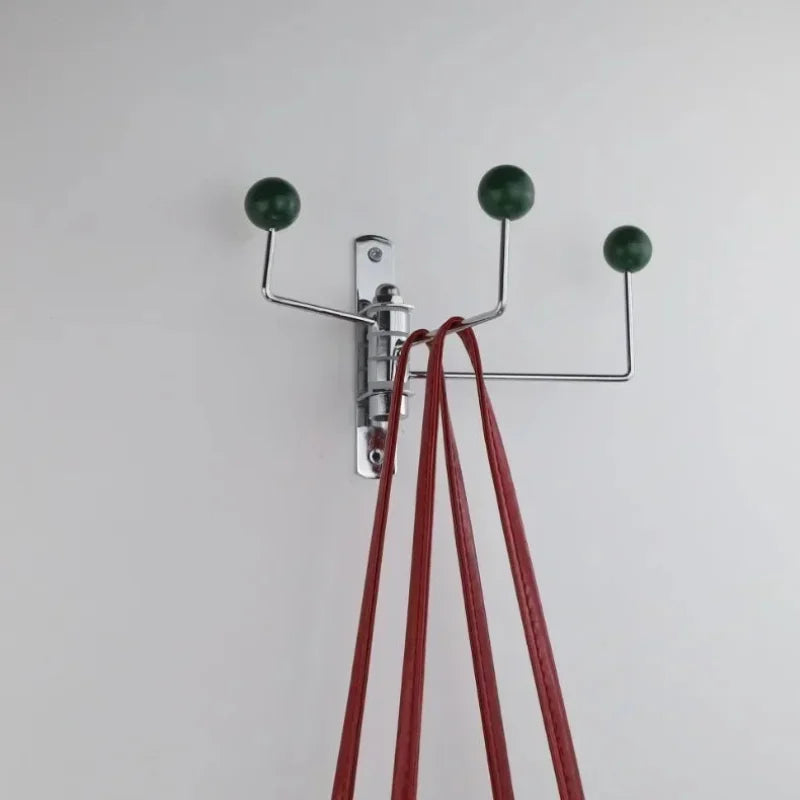 Perchero de Pared de Metal Retro 3 o 4 Ganchos Negro Blanco Verde Rojo Pasillo Dormitorio