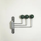 Perchero de Pared de Metal Retro 3 o 4 Ganchos Negro Blanco Verde Rojo Pasillo Dormitorio