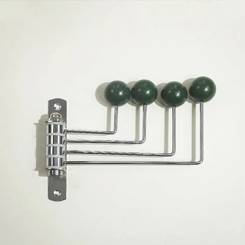Perchero de Pared de Metal Retro 3 o 4 Ganchos Negro Blanco Verde Rojo Pasillo Dormitorio
