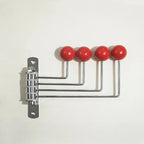 Perchero de Pared de Metal Retro 3 o 4 Ganchos Negro Blanco Verde Rojo Pasillo Dormitorio