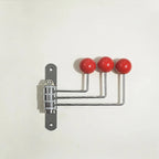 Perchero de Pared de Metal Retro 3 o 4 Ganchos Negro Blanco Verde Rojo Pasillo Dormitorio