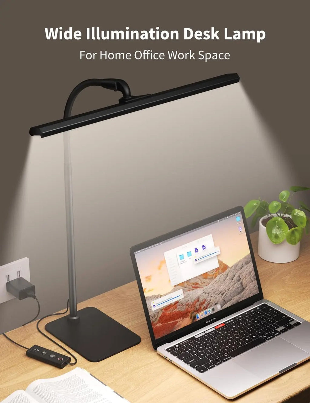 Lámpara de Escritorio LED Moderna con Cuello de Ganso Flexible y Brillo Regulable