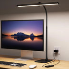 Lámpara de Escritorio LED Moderna con Cuello de Ganso Flexible y Brillo Regulable