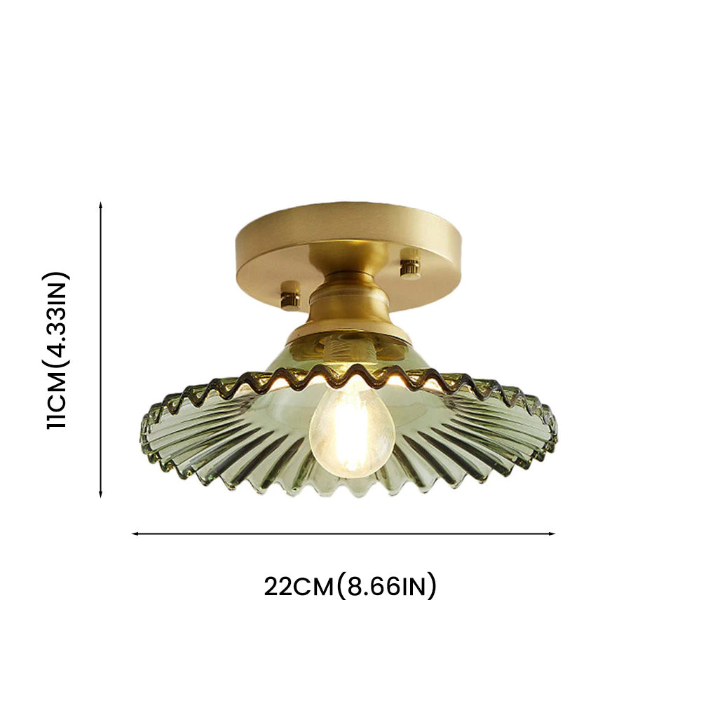 Lámpara de Techo Moderna de Vidrio Semi Flush