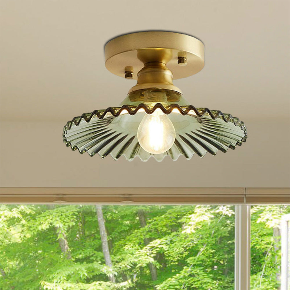 Lámpara de Techo Moderna de Vidrio Semi Flush