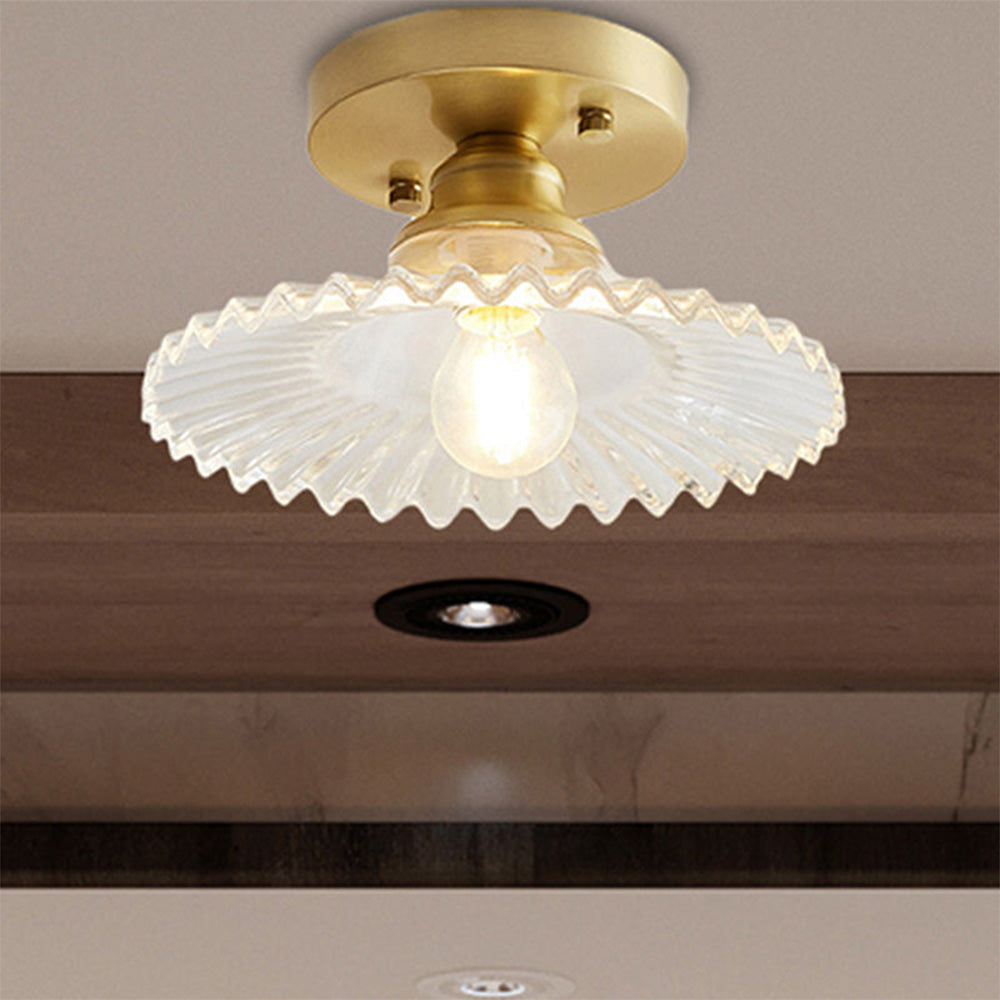 Lámpara de Techo Moderna de Vidrio Semi Flush