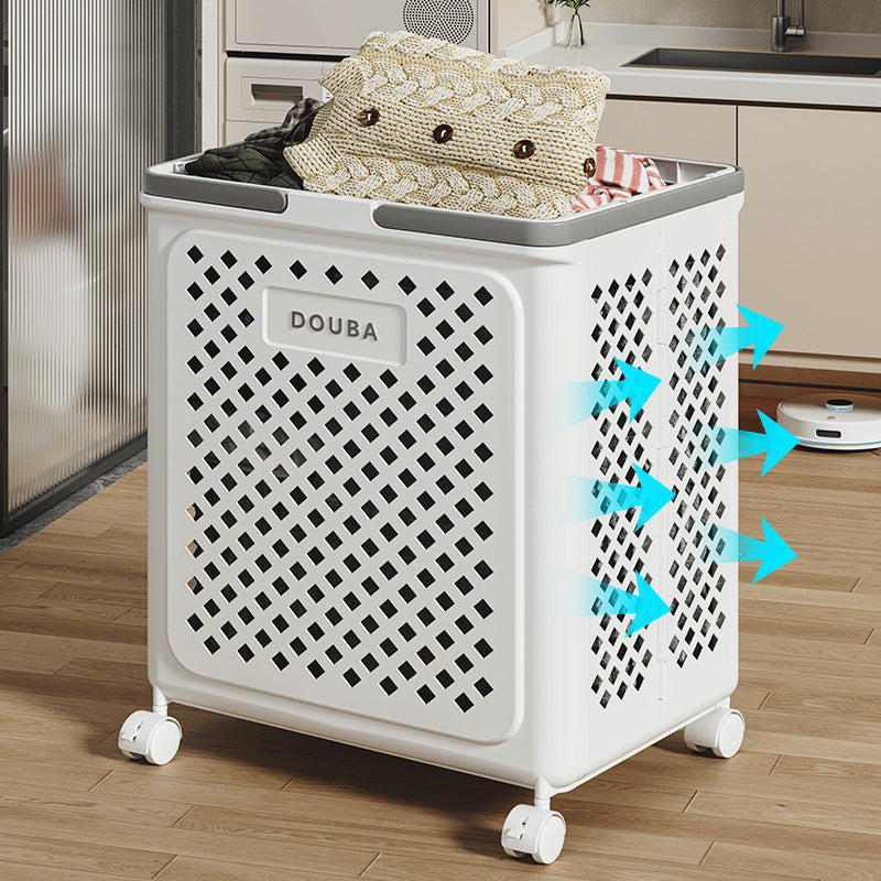 Cesta de ropa plegable con ruedas
