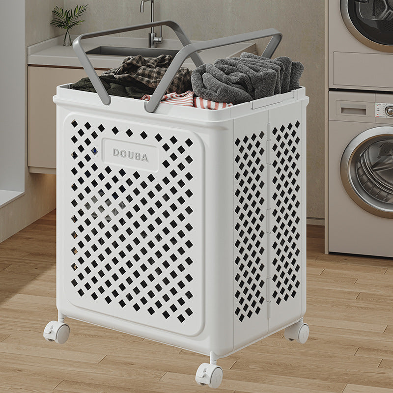 Cesta de ropa plegable con ruedas