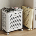 Cesta de ropa plegable con ruedas