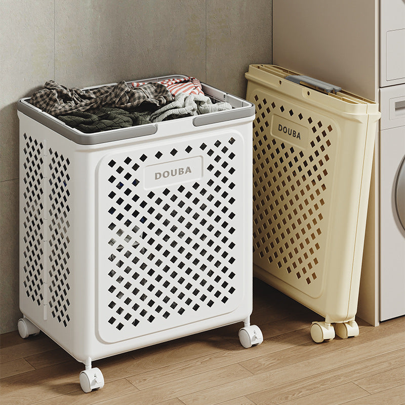 Cesta de ropa plegable con ruedas