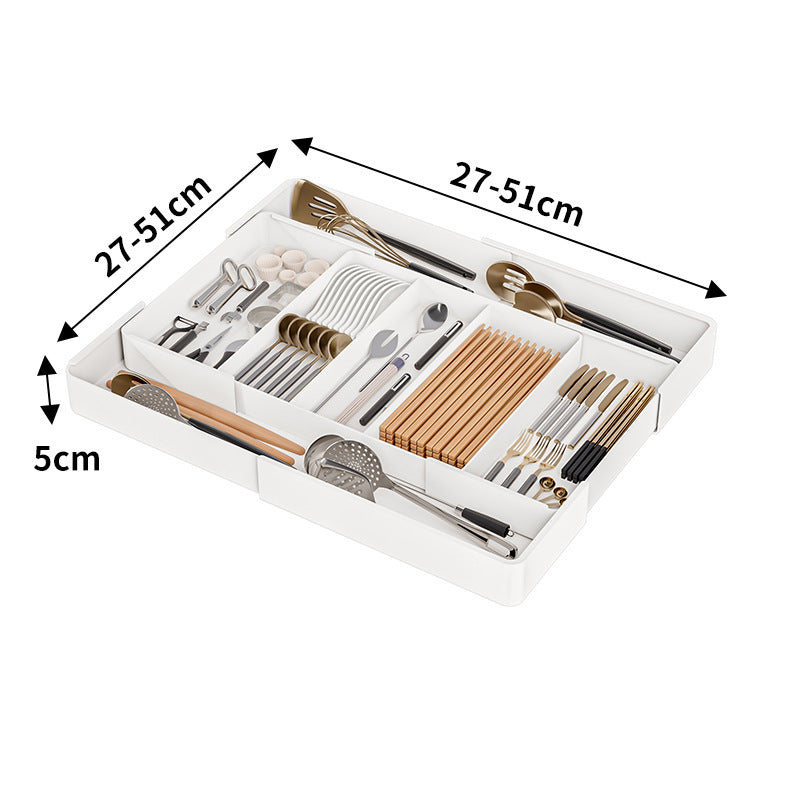 Organizador de Cajones Ajustable Flexible para Cocina, Oficina, Baño