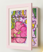Lista de Cambio de Arte Infantil A4 A3 con Capacidad de Almacenamiento para 150 Dibujos Marco de Madera Plegable para Habitación Infantil Sala de Estar