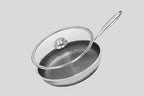 HexClad Sartén de Acero Inoxidable – Sartén Antiadherente de Panal para Inducción y Horno