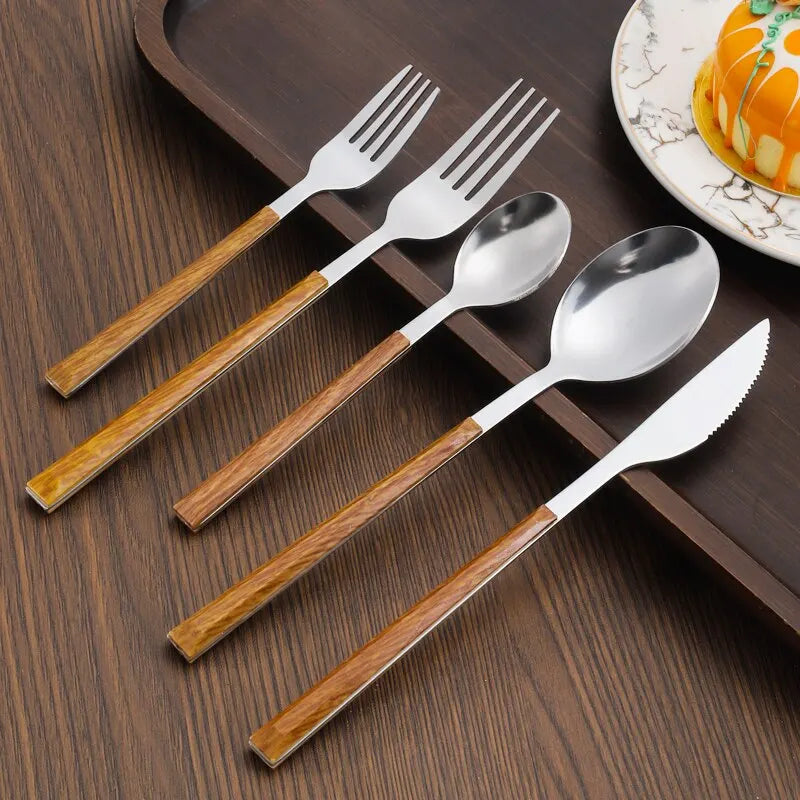 Conjunto de Cubiertos WaldenGrace Lyx con Mango de Madera