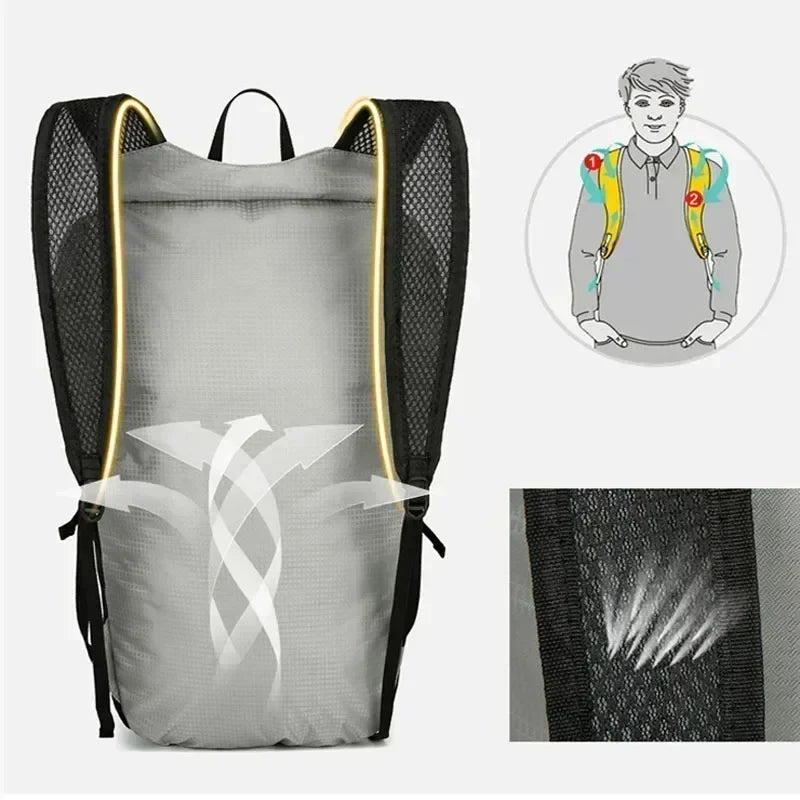 Carvallo PackLite 20 L | Ultraligero y A Prueba de Agua | Plegable para Viajes y Senderismo
