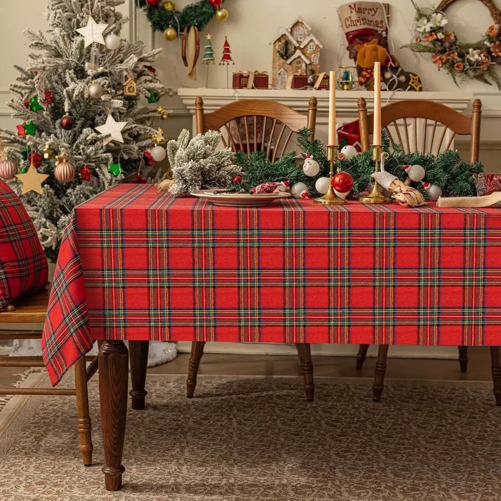 Carvallo - Mantel a cuadros navideño
