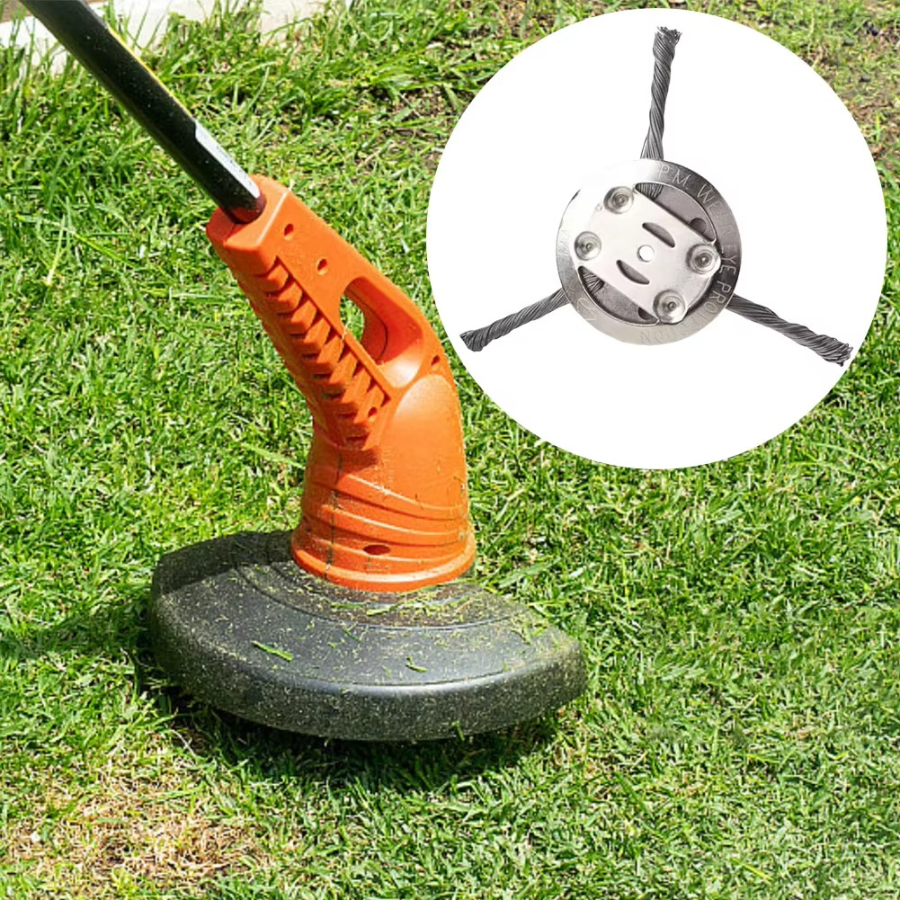 Cepillo de Hierba de Acero para Desmalezadora Universal | Cepillo de Jardín Potente para Madera Dura y Piedras | Accesorio Profesional para Desmalezadora para Césped, Musgo y Maleza | Eliminador de Maleza Duradero para Fresadora
