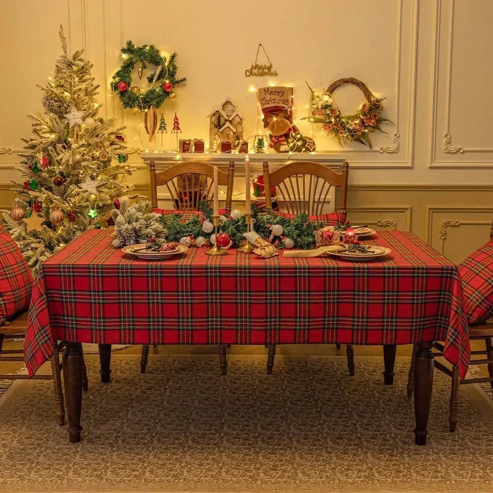 Carvallo - Mantel a cuadros navideño