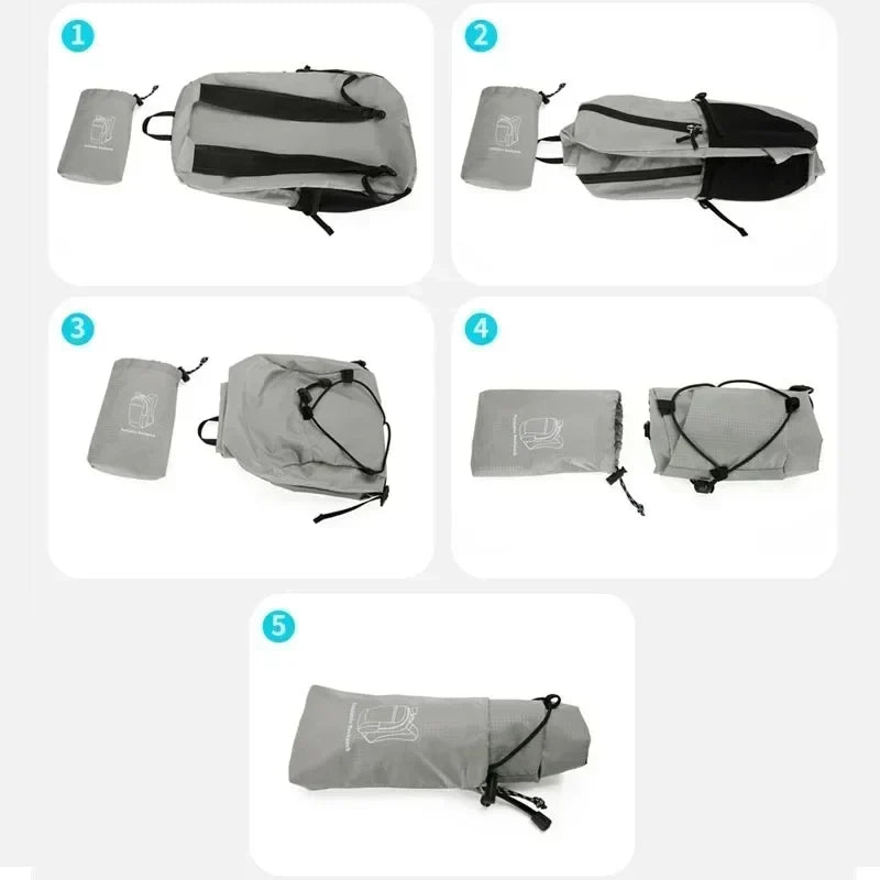 Carvallo PackLite 20 L | Ultraligero y A Prueba de Agua | Plegable para Viajes y Senderismo