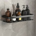 Estante de Baño Autoadhesivo Sin Taladrar ABS Acero Inoxidable Estante de Esquina Ducha Escandinavo Moderno