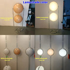 Lámpara de Pie Bola Blanca Acrílica Cromo Metal Diseño Art Deco E27 LED