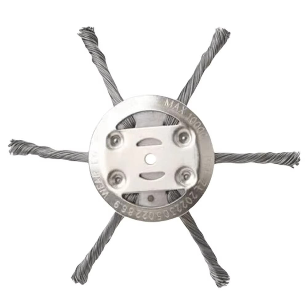 Cepillo de Hierba de Acero para Desmalezadora Universal | Cepillo de Jardín Potente para Madera Dura y Piedras | Accesorio Profesional para Desmalezadora para Césped, Musgo y Maleza | Eliminador de Maleza Duradero para Fresadora