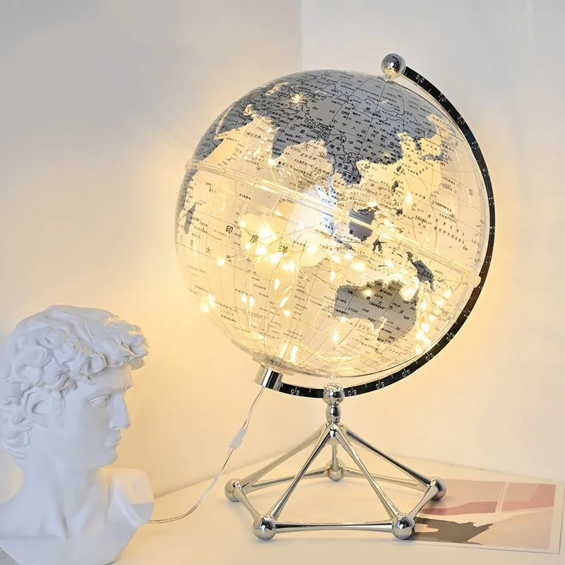Lámpara de Globo Terráqueo LED Rotativa Royaleva – Pieza de Decoración Belyst Jord