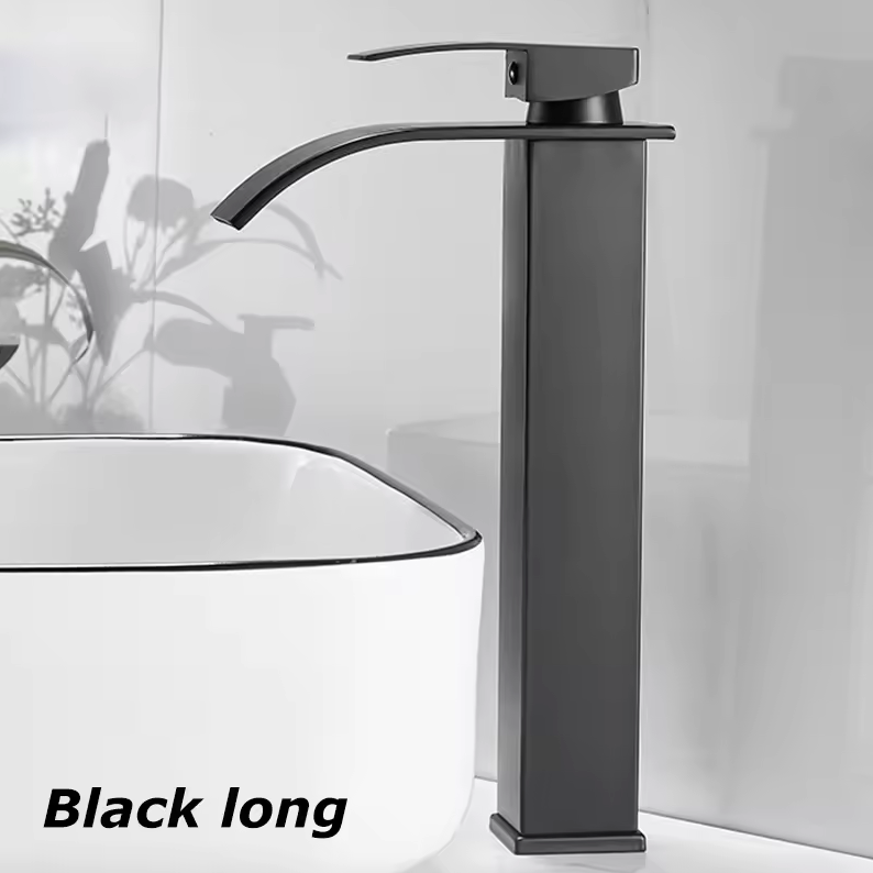 Grifo de Caída para Lavabo de Acero Inoxidable Grifo Mezclador Monomando Diseño Moderno Grifo de Caída 19cm 25cm Cromo
