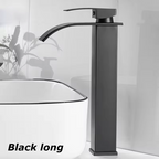Grifo de Caída para Lavabo de Acero Inoxidable Grifo Mezclador Monomando Diseño Moderno Grifo de Caída 19cm 25cm Cromo