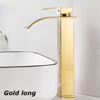 Grifo de Caída para Lavabo de Acero Inoxidable Grifo Mezclador Monomando Diseño Moderno Grifo de Caída 19cm 25cm Cromo
