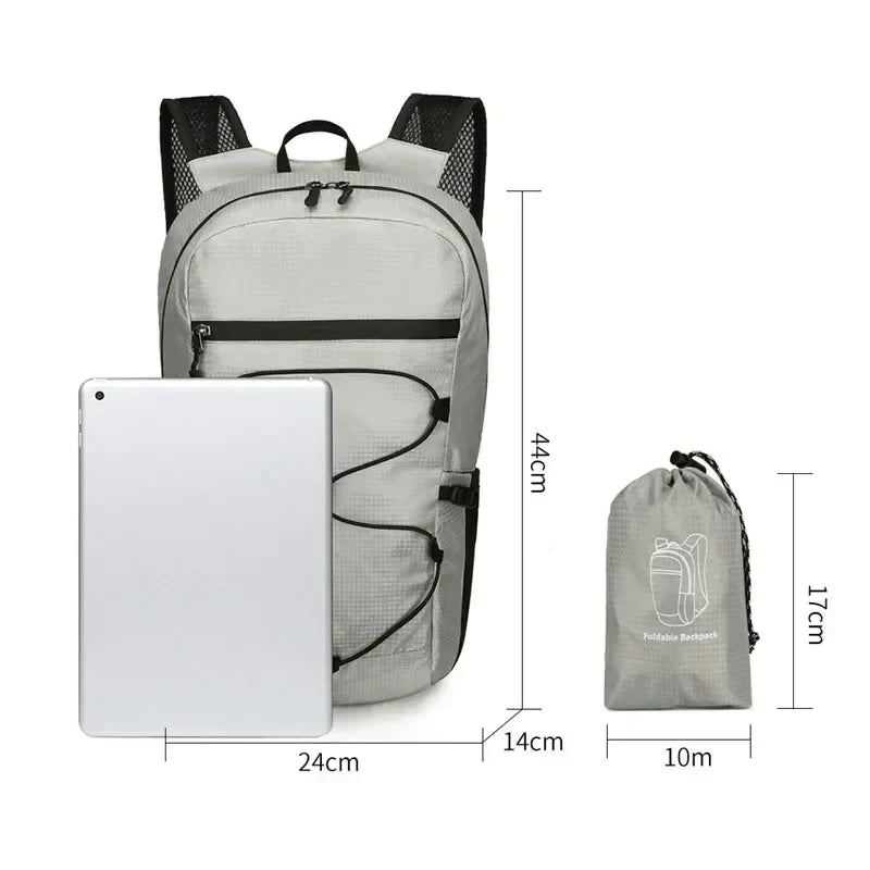 Carvallo PackLite 20 L | Ultraligero y A Prueba de Agua | Plegable para Viajes y Senderismo