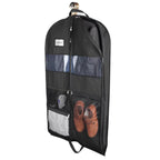 Carvallo bolsa de ropa para viajes | Doble cremallera y bolsillos XXL | Transpirable y Transparente | Organizador de trajes colgante de 43 pulgadas